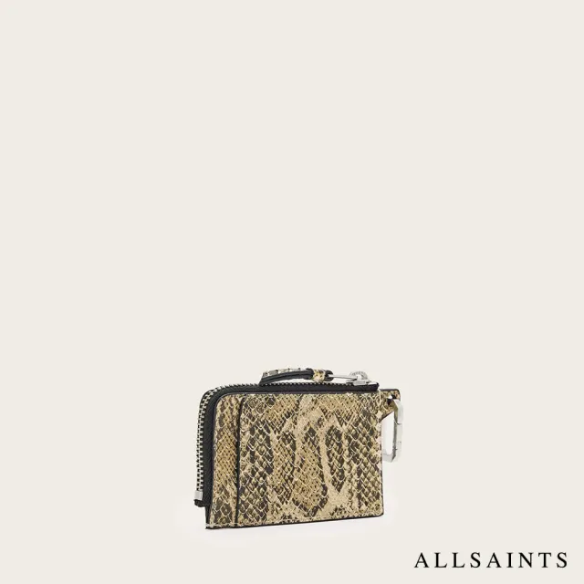 【ALLSAINTS】REMY 牛皮蛇紋零錢包 W610XD