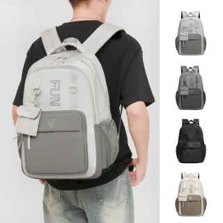 【MoodRiver】潮酷個性 大容量 後背包 背包 筆電背包 電腦包 書包 學生 包包 男生 15.6吋 防潑  