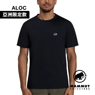 【Mammut 長毛象】Mammut Essential AF 防曬布章LOGO短袖T恤 男款 黑PRT1 #1017-05080