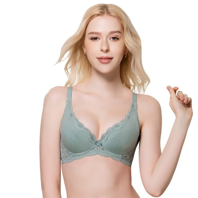 【Swear 思薇爾】有氧森活系列B-F罩軟鋼圈蕾絲包覆女內衣(光譜綠)
