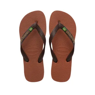 【havaianas 哈瓦仕】拖鞋 男鞋 女鞋 夾腳拖 巴西 國旗 跳色 Brasil Logo 咖啡色 4110850-2815U (哈瓦士)