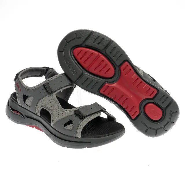 【SKECHERS】男鞋 健走系列涼拖鞋 拖鞋 瞬穿舒適科技 GO WALK ARCH FIT SANDAL(229064CCRD)