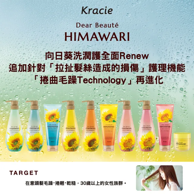 【Kracie 葵緹亞】向日葵洗髮精500ml(順柔修護/精粹亮采/粉鑽極耀)