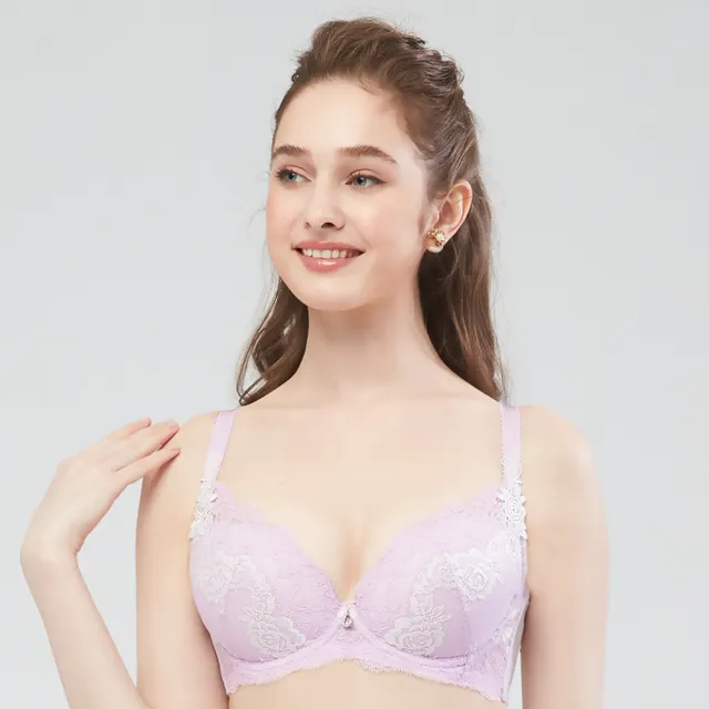 【Swear 思薇爾】3件組玫瑰花戀系列B-C罩蕾絲包覆女內衣(3色各1)