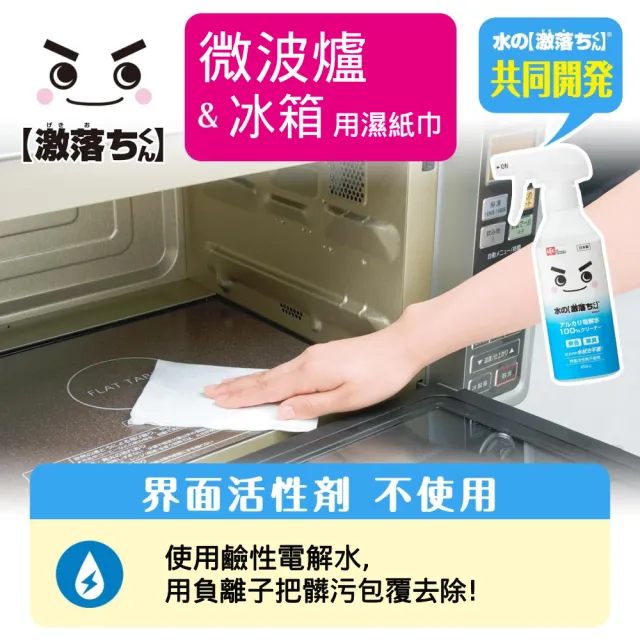 【LEC】激落君電解水微波爐冰箱清潔濕紙巾20抽X1包入