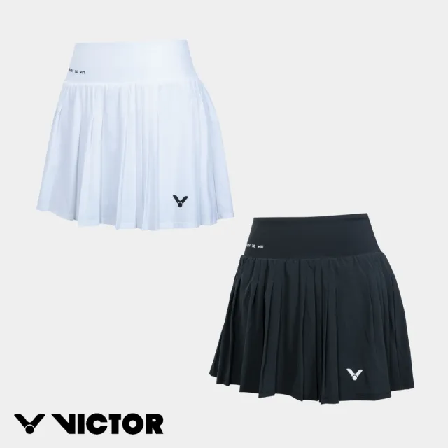 【VICTOR 勝利體育】梭織運動短裙 女款(K-61301 A/C 牛奶白/黑)