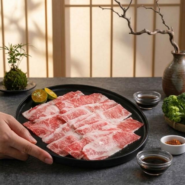日日鮮 澳洲金鑽鳳凰和牛雪花肉片*1包組 (100g±10%) 頂級和牛 高級食材 燒烤火鍋必備