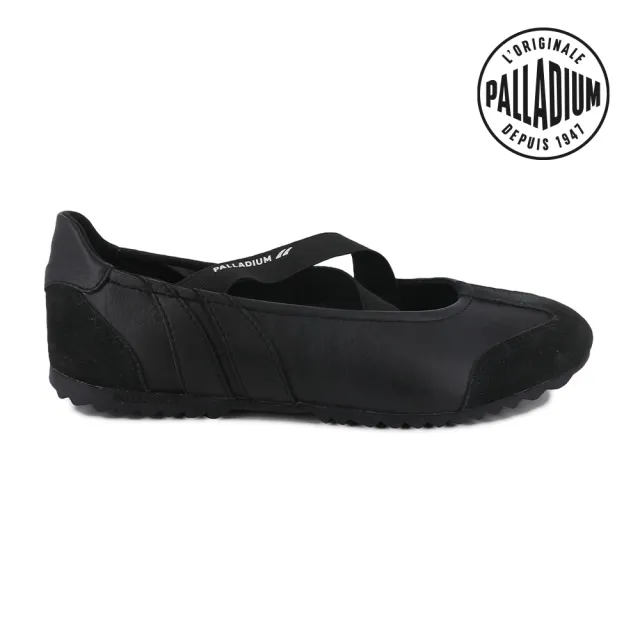 【Palladium】RACER BALLERINA LTH皮革/麂皮芭蕾薄底鞋-女鞋-經典黑(94645-008-M)