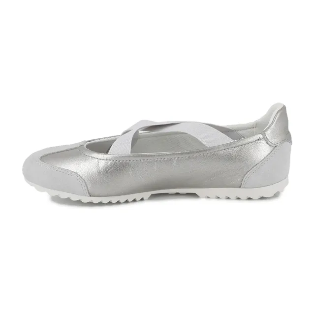 【Palladium】RACER BALLERINA LTH皮革/麂皮芭蕾薄底鞋-女鞋-金屬銀(94781-080-M)