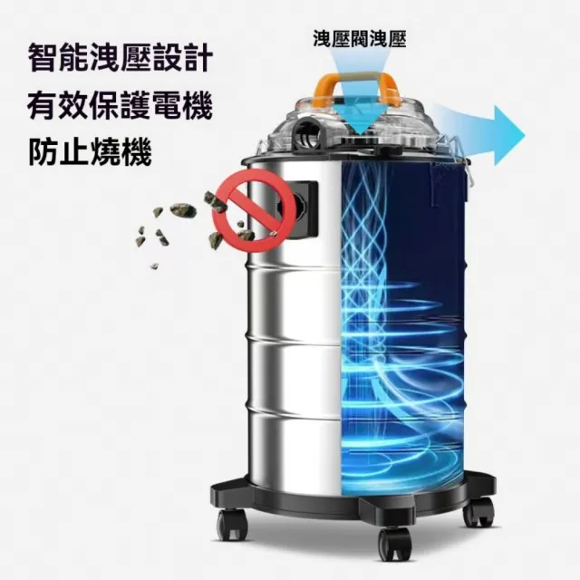 巨匠-吸塵器 工業/家用 25L 乾溼吹3合1 多功能不銹鋼吸塵器(大功率吸塵機)