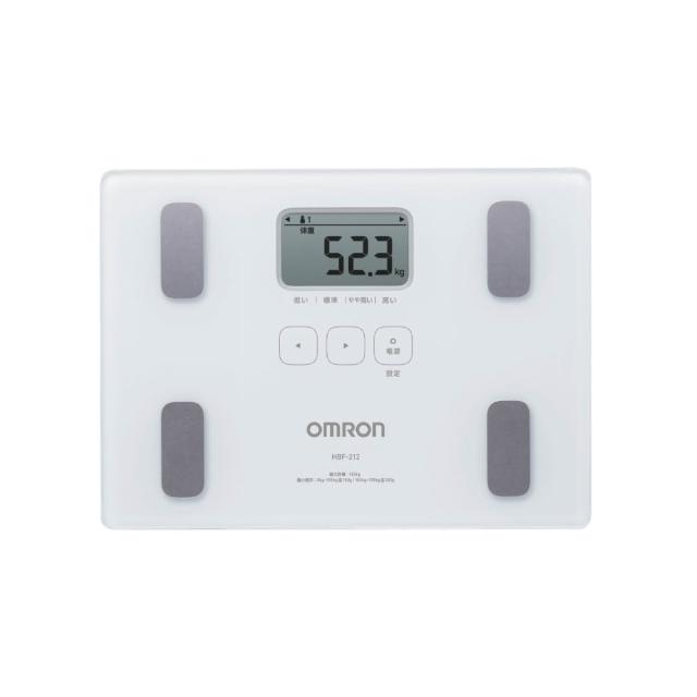 【OMRON 歐姆龍】電子體重計/兩點式體脂計 HBF-212 柔道國手 楊勇緯推薦(白色)