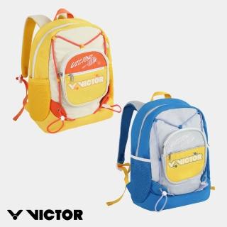【VICTOR 勝利體育】兒童後背包(BR012JR E/F 杏黃/明亮藍)