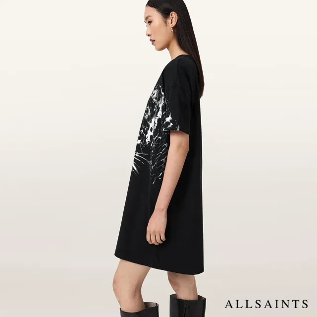 【ALLSAINTS】ZAYA 純棉寬鬆T恤式短洋裝 W053DE(舒適版型)