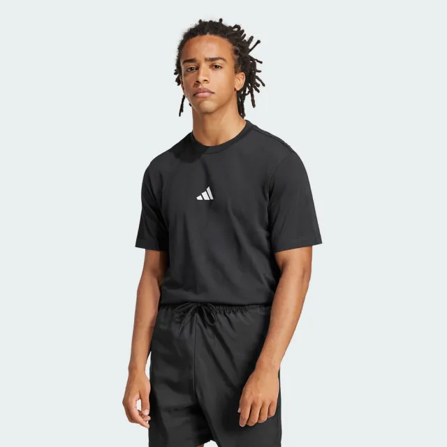 【adidas 愛迪達】ESSENTIALS 短袖上衣 T恤 男 JE9024