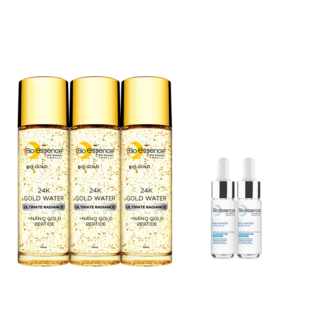 【Bio-essence 碧歐斯】新升級BIO金萃黃金精華露100ml(3入組)