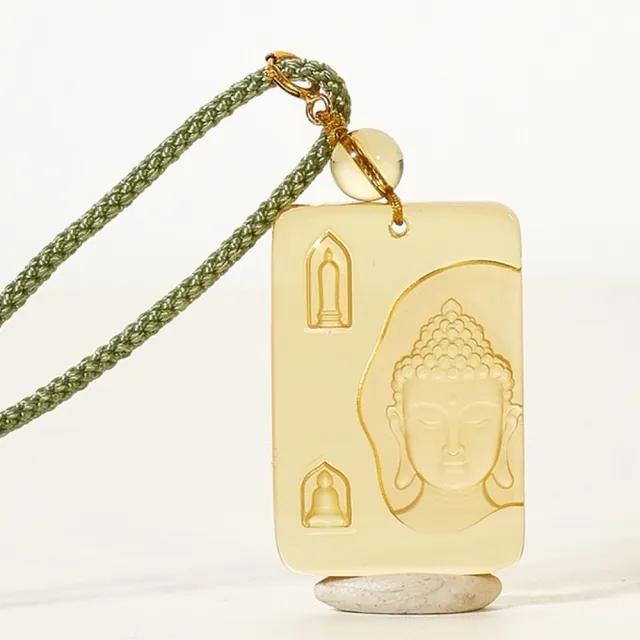 【勝弘珠寶】多明尼加淨水藍珀雕件項鍊