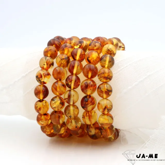 【JA-ME】天然琥珀 財運爆棚花珀手珠10mm