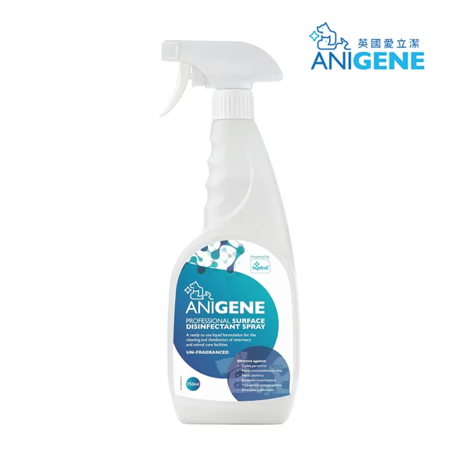 【ANIGENE】寵物環境專用-高效抗菌清潔噴劑-無香 750ML(104A)