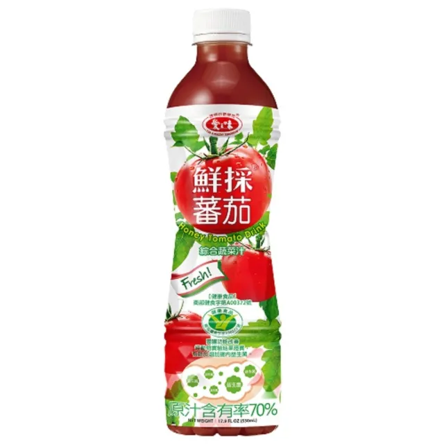 【愛之味】鮮採蕃茄綜合蔬菜汁530ml(4入/組) …