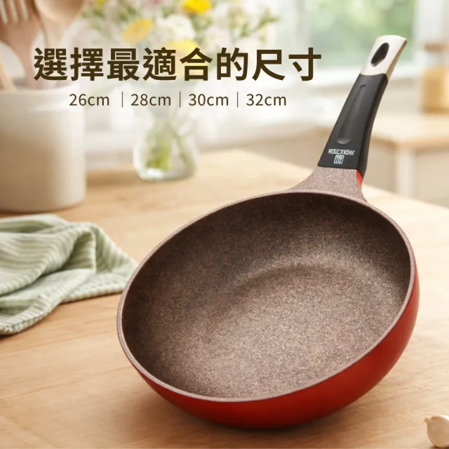 【LINOX】韓國COTE平底鍋32cm｜IH適用｜8層不沾鍋｜多爐具通用