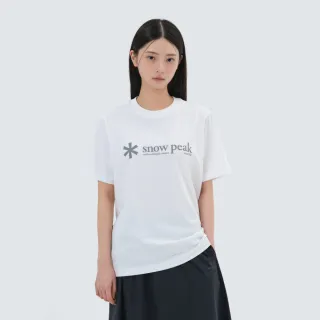 【Snow Peak】中性款 Askin 大Logo短袖T恤 白
