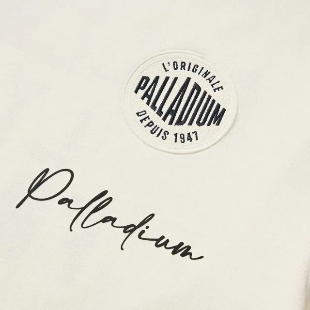 【Palladium】印刷LOGO寬鬆短袖T恤-男裝-棉花糖(109735-262)