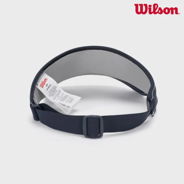 【WILSON】Court Sweatband Visor  中性 配件 中空帽 海軍藍 WA00080U001001