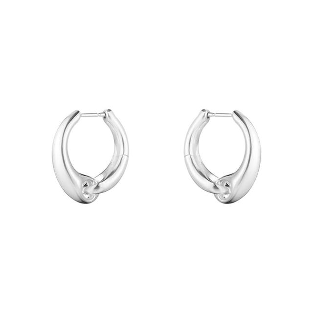 【Georg Jensen 喬治傑生】REFLECT 耳環 大號 (純銀)