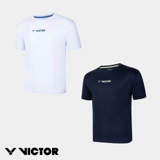 【VICTOR 勝利體育】針織T恤 中性款(T-2609 A/B 白/藍)