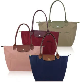 【LONGCHAMP】LE PLIAGE ORIGINAL/GREEN系列原創/刺繡摺疊肩背包(中/多款選)