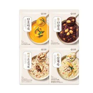 【韓味不二】韓國原裝OURHOME即食粥品 口味任選(香菇牛肉粥/人蔘雞粥/南瓜粥/紅豆粥)