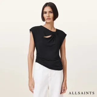 【ALLSAINTS】ROBIN 設計短袖T恤-黑 W160JC (常規版型)