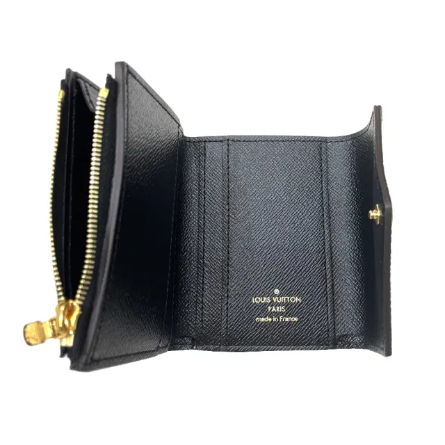 【Louis Vuitton 路易威登】M80725 經典ZOE系列Monogram Reverse雙色帆布迷你三折錢包短夾(棕色)