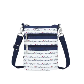 【Lesportsac】輕量材質/隨身包/斜背/側背/多層拉鍊 三層拉鍊斜背包 (4007 藍調手札)