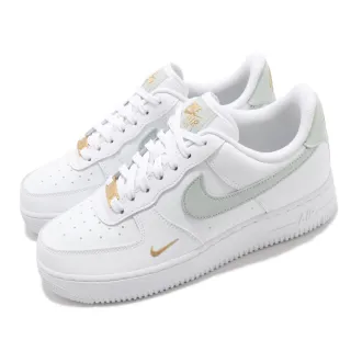 【NIKE 耐吉】休閒鞋 Air Force 1 07 運動 女鞋 經典款 AF1 刺繡小勾 穿搭 白 灰(CZ0270-106)
