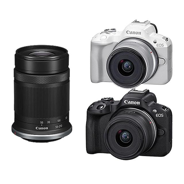 【Canon】EOS R50 RF-S18-45mm IS STM+55-210mm IS STM 雙鏡組(公司貨)