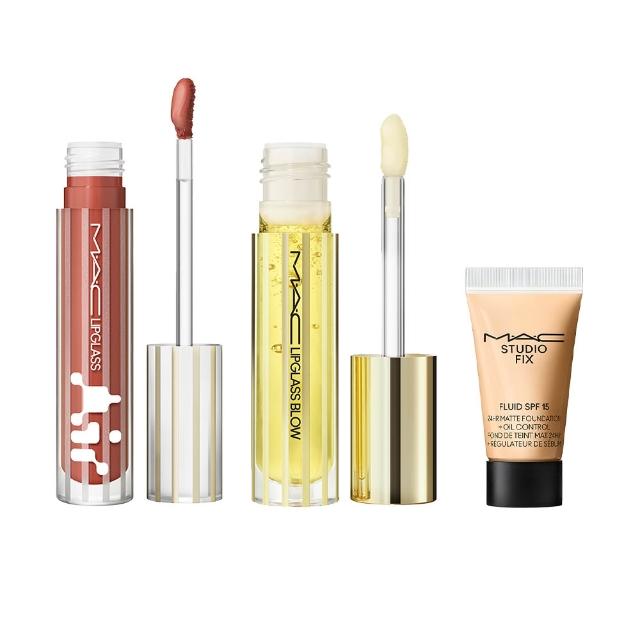 【M.A.C】新品上市 超透亮冰晶潤唇露雙入組(超透亮冰晶潤唇露/保濕豐唇露 5ML *2/ #冰晶唇露)