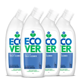 【ECOVER 宜珂】馬桶清潔凝露-海洋鼠尾草750mlx4入(除臭 抑菌 除菌 強力去除尿垢)