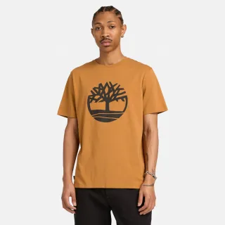【Timberland】男款小麥色LOGO短袖T恤(A6281P47)