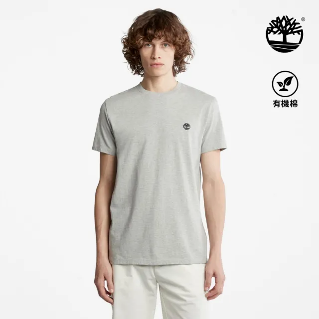 【Timberland】男款灰色休閒短袖T恤(A2EKJ052)