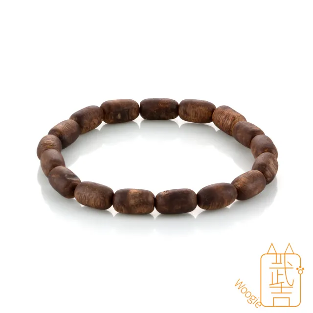 【Woogie武吉珠寶】天然綠棋楠沉香手鍊(隨形小榴疤7-8mm)