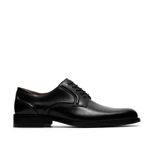 【Clarks】男鞋 Craft Remi Lace真皮寬楦素面德比鞋 正裝 紳士鞋 皮鞋(CLM86387D)