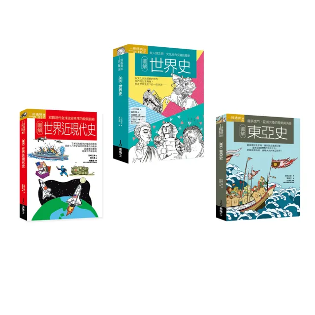世界史近現代史東亞史套書(共三冊):圖解世界史+圖解世界近現代史+圖解東亞史