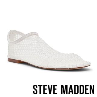 【steve madden】珍珠網格套穿平底鞋 MINO-P(白色)