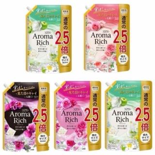 【LION 獅王】Aroma Rich衣物香氛柔軟精 補充包950ml*5入(平輸)