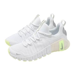 【NIKE 耐吉】訓練鞋 Wmns Free Metcon 6 女鞋 白 銀 健身 穩定 支撐 FJ7126-108