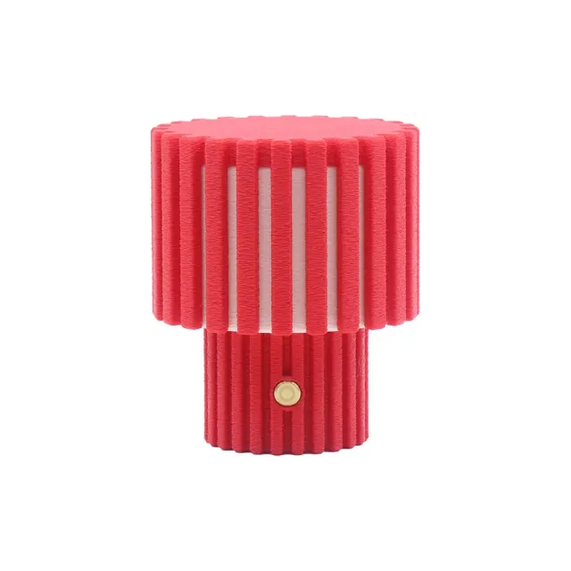 新奇攜帶式 USB 充電 3D 列印紋理桌燈 可拆卸設計 溫馨氛圍桌面小夜燈 質感創意燈飾