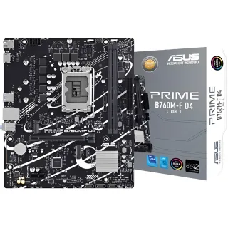【Intel 英特爾】Intel Core i7-14700F CPU+華碩 B760M-F 主機板D4(二十核心超值組合包)