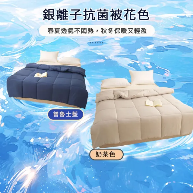 【寢室安居】買一送一 升級改版 3M銀離子抗菌可水洗烘乾 冬被 棉被(雙人/四季可用)