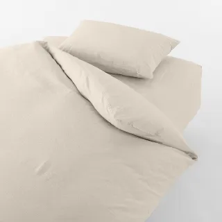 【MUJI 無印良品】柔舒水洗棉被套/Q(灰色/柔白/深藍/淺米)